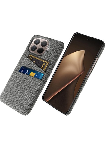 Xiaomi 15T Pro Kılıf Kumaş + Çift Kart Yuvalı Sert Pc Telefon Kılıfı (Yurt Dışından)