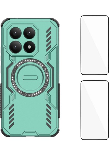Xiaomi 15T Manyetik Kılıf Pc Tpu Telefon Kılıfı 2 Adet Temperli Cam Filmi ile (Yurt Dışından)