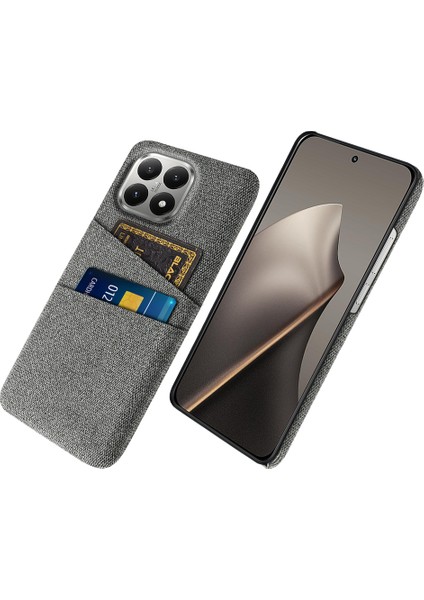 Xiaomi 15T Kılıf Kumaş + Çift Kart Yuvalı Sert Pc Telefon Kılıfı (Yurt Dışından)