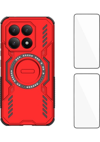 Xiaomi 15T Manyetik Kılıf Pc Tpu Telefon Kılıfı 2 Adet Temperli Cam Filmi ile (Yurt Dışından)