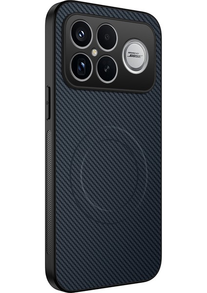 Xiaomi Poco F8 Ultra Karbon Fiber Dokulu Pc Tpu Telefon Kılıfı Magsafe ile Uyumlu (Yurt Dışından)