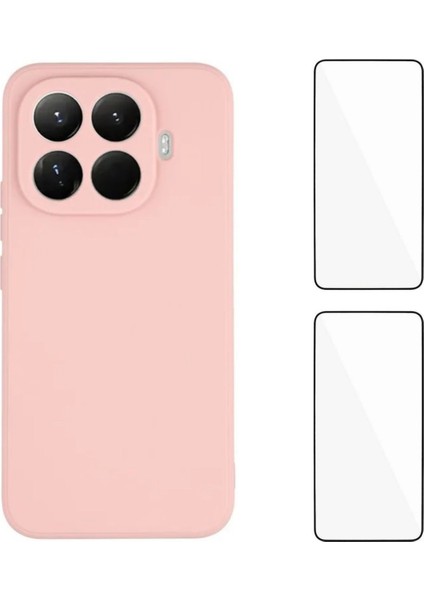 Xiaomi 15T Kılıfı Için Hassas Kesikler Düz Kenarlı Tpu Telefon Kılıfı Temperli Cam Filmi (Yurt Dışından)