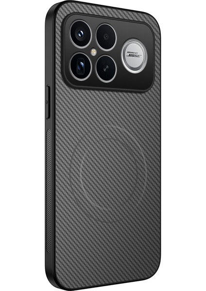 Xiaomi Poco F8 Ultra Karbon Fiber Dokulu Pc Tpu Telefon Kılıfı Magsafe ile Uyumlu (Yurt Dışından)