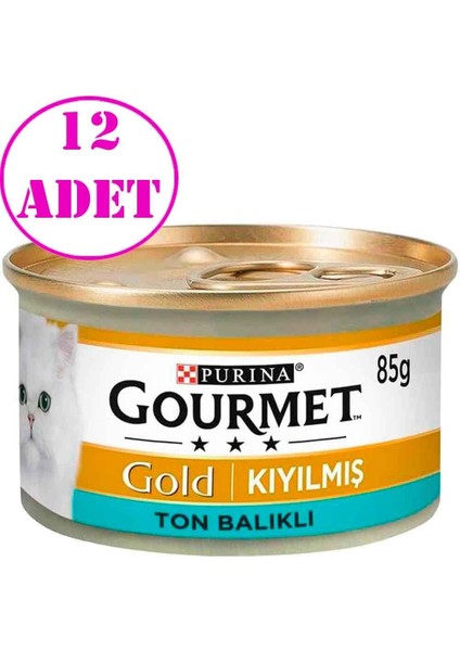 Gold Kıyılmış Ton Balıklı Kedi Konservesi 85 gr 12 Ad