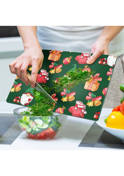 Cam Kesme Tahtası ve Sunumluk Noel Yılbaşı Desenli 20 x 30 cm fırsatları