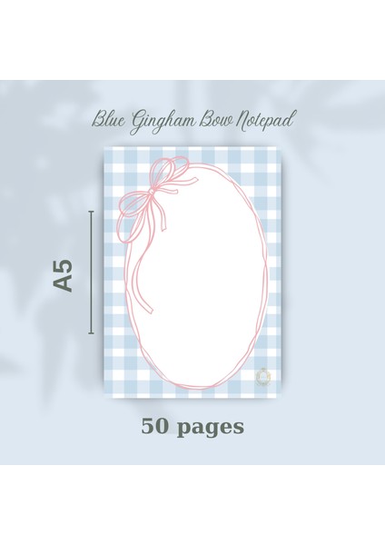 Mavi Fiyonk Detaylı A5 Notepad, 50 Sayfa Şık Not Kağıdı modelleri