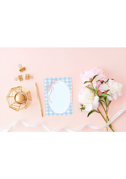 Mavi Fiyonk Detaylı A5 Notepad, 50 Sayfa Şık Not Kağıdı fırsatları