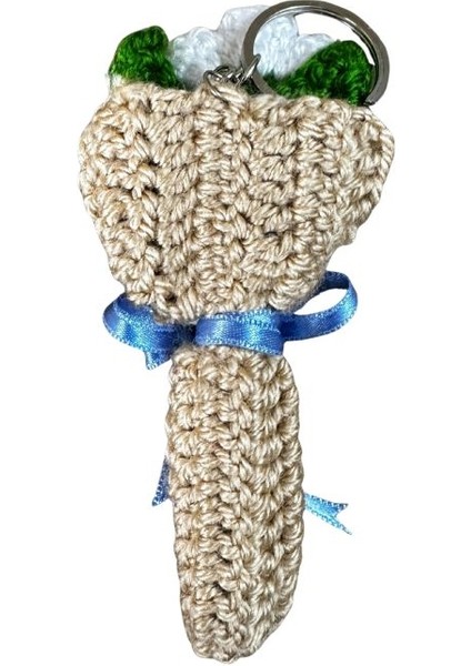 2770 El Yapımı Papatya Temalı Örgü Mini Anahtarlık modelleri