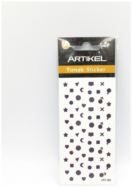 Artikel Mor Karışık Şekiller Metalik Tırnak Sticker, Nail Sticker modelleri