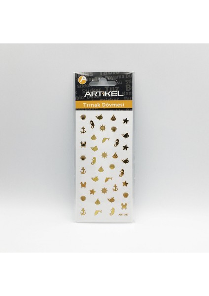 Artikel Deniz Temalı Metalik Tırnak Sticker, Nail Sticker, Nail Art indirimleri