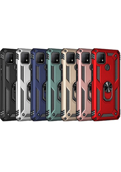 Oppo A15S Kılıf Akre Vega Kapak-Siyah fırsatları