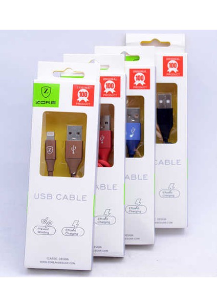 Kahverengi Metal Uçlu Lightning USB Kablo fırsatları