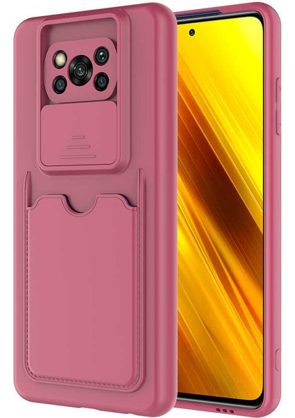 Xiaomi Poco X3 Kılıf ​akre Kartix Kapak-Koyu Mor