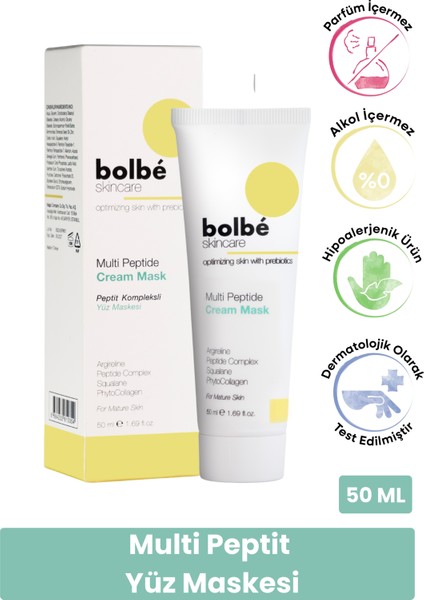 Dolgunlaştırıcı, Onarıcı ve Elastikiyet Arttırıcı Multi Peptit Kompleksli Krem Maske - 50 ml