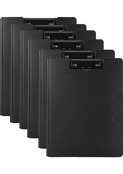 Çift Klipsli Pano Klasörü, 6'lı Paket A4 Katlanabilir Pano Klasörü Okul Ofisi Için Çevirmeli Yazı Bloknotu (Yurt Dışından)