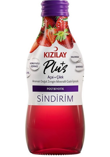 Açai ve Çilek Aromalı Maden Suyu 24 x 200 ml