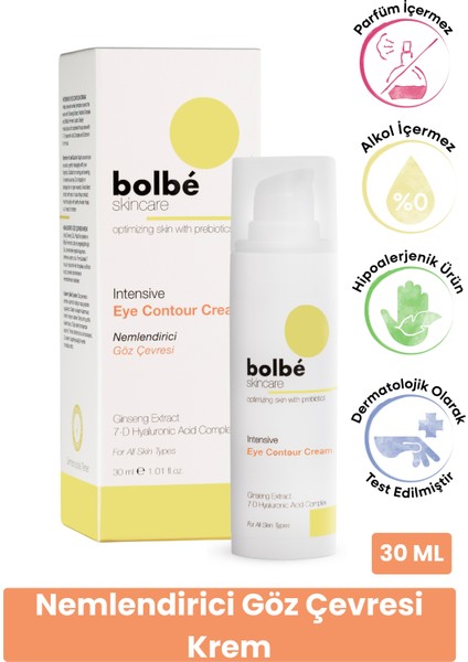 Yoğun Nemlendirici, Elastikiyet Arttırıcı ve Koyu Halka Karşıtı Peptit İçeren Göz Çevresi Kremi - 30 ml