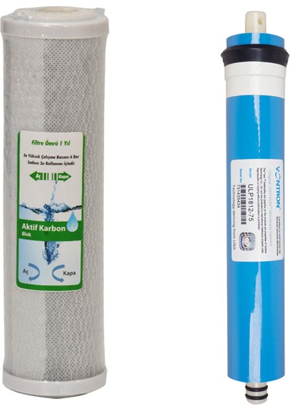 Su Arıtma Blok Aktif Karbon ve Membran Filtresi
