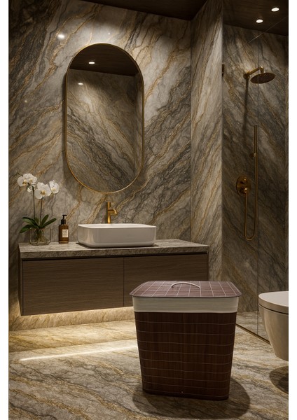 Bambu Çamaşır Sepeti 40X30X60