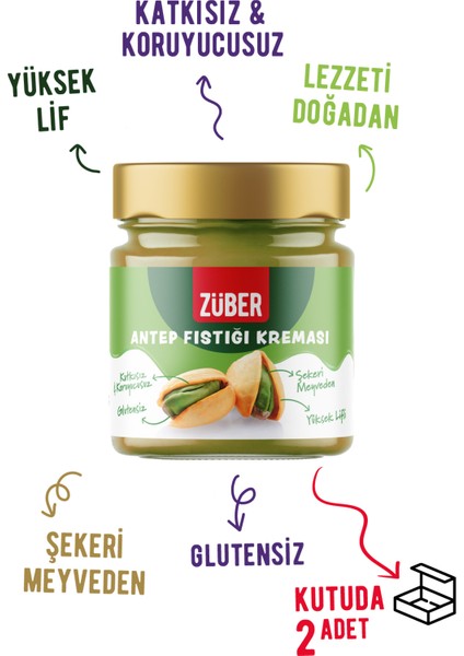 Antep Fıstığı Kreması 200 gr x 2 adet modelleri