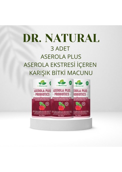 3 Adet Aserola Prebiyotik-Probiyotik Acerola Macun 240 Gr. Colon Temizleme Kürü fırsatları