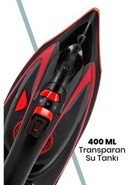 Dikey Ütü 1200 Watt Kırmızı Inox Taban Damlama Önleyici Özellik 105 ml Su Kapasitesi indirimleri