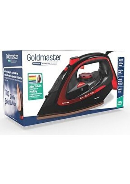 Dikey Ütü 1200 Watt Kırmızı Inox Taban Damlama Önleyici Özellik 105 ml Su Kapasitesi