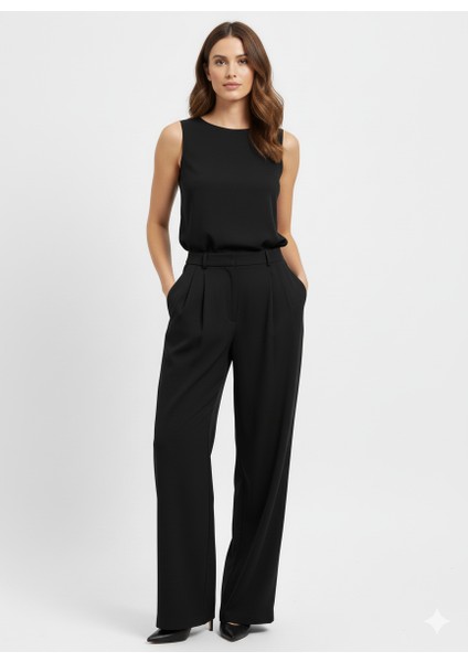 Geniş Pileli Pantolon