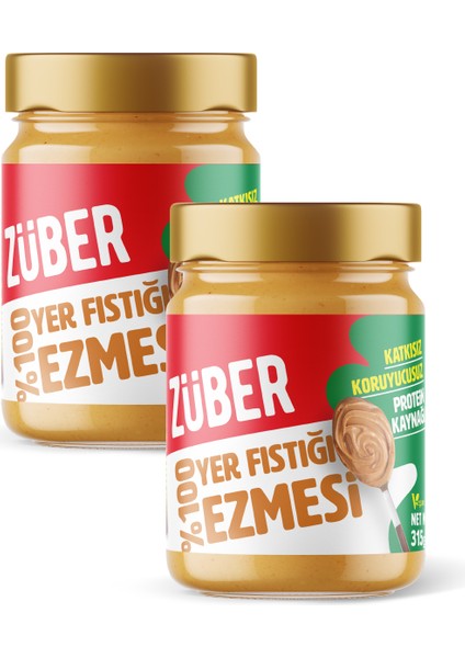 %100 Fıstık Ezmesi 315G X 2 Adet
