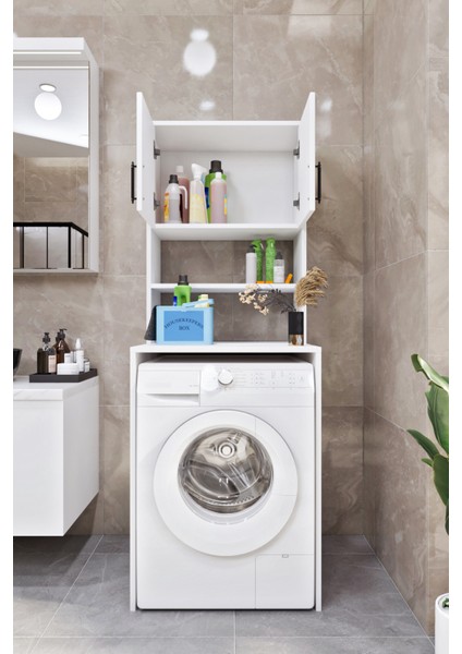 ESL0231 Çamaşır Makinesi Dolabı Banyo Dolabı Beyaz fiyatları