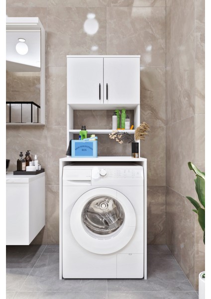 ESL0231 Çamaşır Makinesi Dolabı Banyo Dolabı Beyaz modelleri