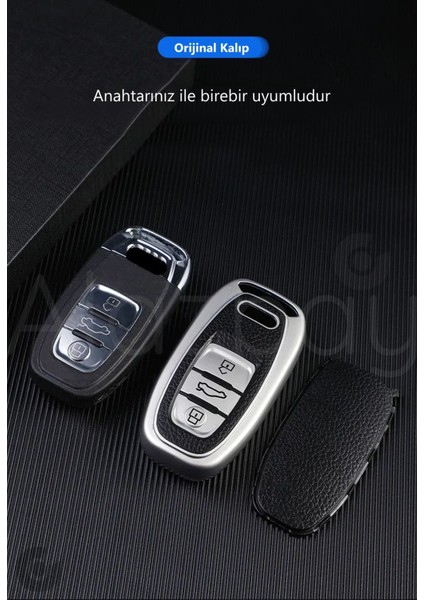 Audi A1 A3 A4 A5 A6 A7 A8 Q3 Q5 Q7 S4 S5 S6 S7 S8 R8 Tt Deri Görünüm Tpu Anahtar Kılıfı modelleri