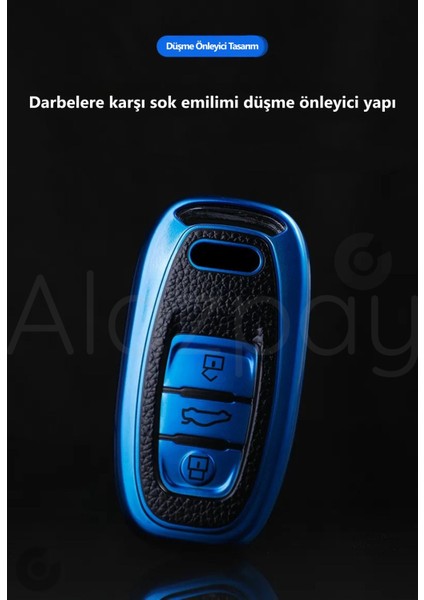 Audi A1 A3 A4 A5 A6 A7 A8 Q3 Q5 Q7 S4 S5 S6 S7 S8 R8 Tt Deri Görünüm Tpu Anahtar Kılıfı indirimleri