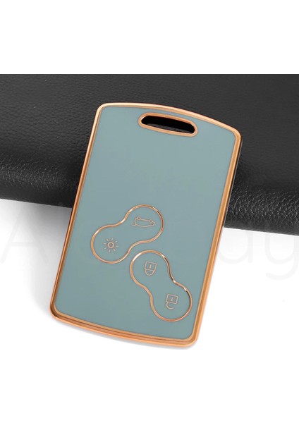 Renault Clio Megane Captur Koleos Fluence Uyumlu Laguna Gold Kenar Tpu Anahtar Kılıfı