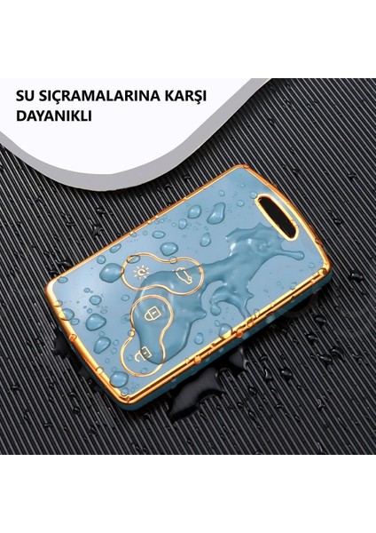 Renault Clio Megane Captur Koleos Fluence Uyumlu Laguna Gold Kenar Tpu Anahtar Kılıfı fırsatları