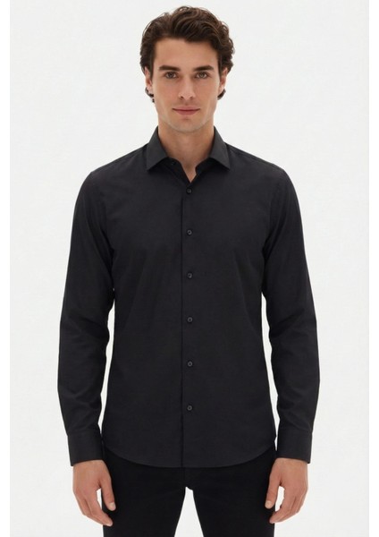 Gk 2025 Gömlek Slim Siyah