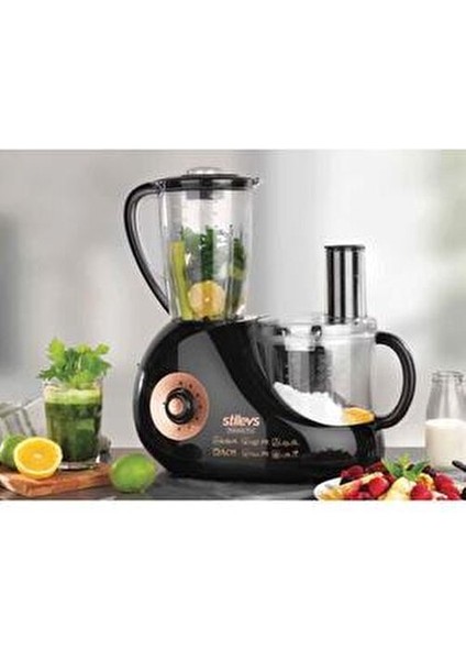 Robotek Pro Mutfak Robotu 1000 W 1,5 lt Kapasite ile Çok Fonksiyonlu Siyah indirimleri