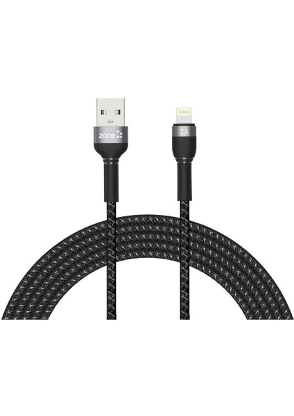 Siyah Shira Serisi Lightning USB Kablo 3 Metre