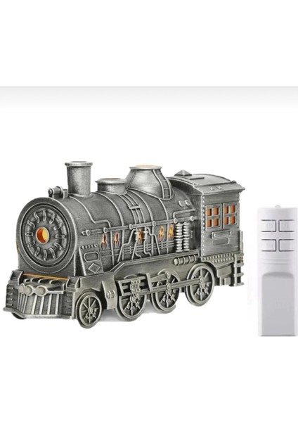 Yeni Nesil Tren Şeklinde 300 ml Aroma Difüzör Buhar Makinesi Hava Nemlendirici Gümüş Renk