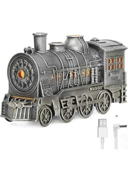 Yeni Nesil Tren Şeklinde 300 ml Aroma Difüzör Buhar Makinesi Hava Nemlendirici Gümüş Renk fiyatları