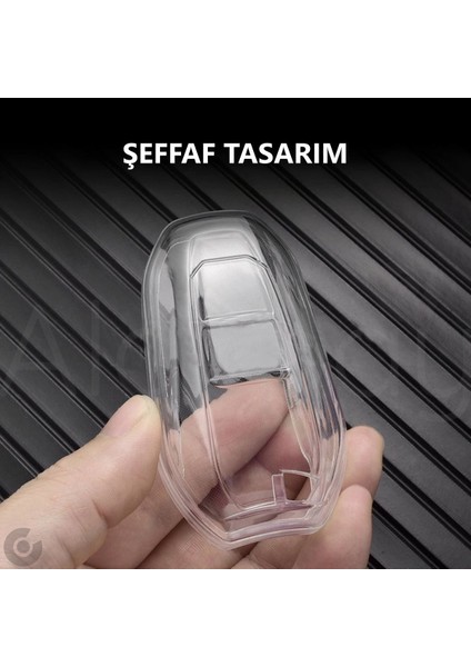 Peugeot 208 308 508 3008 5008 & Opel & Citroen & Toyota & Ds Şeffaf Tpu Anahtar Kılıfı (Sustasız) modelleri