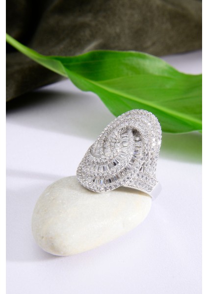 925 Ayar Gümüş Iç Içe Sarmal Baget Yüzük fiyatları