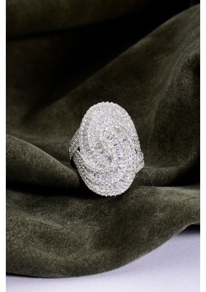 925 Ayar Gümüş Iç Içe Sarmal Baget Yüzük modelleri