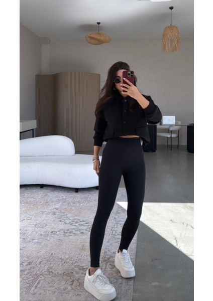 Siyah Toparlayıcı Premium Tayt fırsatları