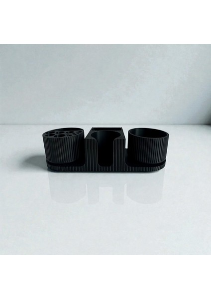 360 Derece Döner Hazneli Makyaj Organizeri - Fırçalık ve Disk Pamukluk Seti modelleri