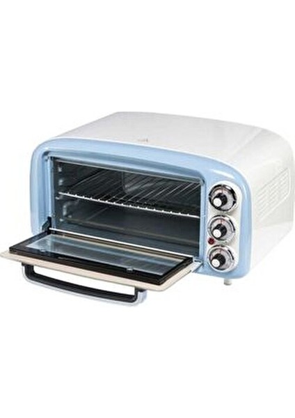 Vintage Fırın Mavi 18 lt Kapasite ile Paslanmaz Çelik Izgara ve Alüminyum Tepsi modelleri