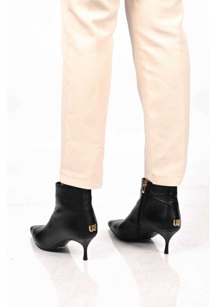 Bağcıksız Fermuarlı Neolit Taban Hakiki Deri Ince Topuklu Bot 337-2308 Kadın Bot fırsatları