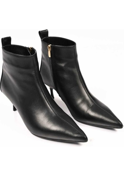 Bağcıksız Fermuarlı Neolit Taban Hakiki Deri Ince Topuklu Bot 337-2308 Kadın Bot
