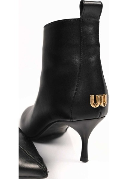 Bağcıksız Fermuarlı Neolit Taban Hakiki Deri Ince Topuklu Bot 337-2308 Kadın Bot