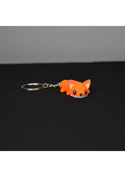 3D Hareketli Eklemli Sevimli Tilki Çanta Süsü ve Anahtarlık fırsatları